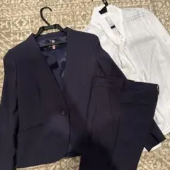 Green label relaxing セットアップスーツ ノーカラー 40 グリーンレーベルリラクシング セットアップ スーツ ノーカラー グレー