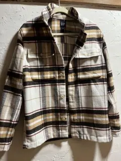 GAP チェック柄フランネルシャツ 厚手XS
