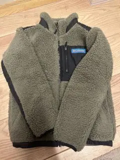 【美品】Columbia フリース　リバーシブル　カーキ&迷彩柄