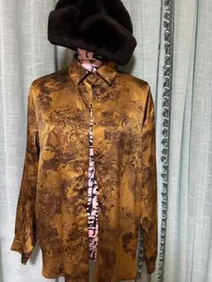 古着　サテンシャツ