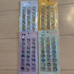 ✴︎正規品✴︎サンリオ　おはじきふうシール　ハンギョドン　シナモ　ポムポム　クロミ