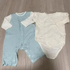 長袖　ロンパース・カバーオールセット 70〜80cm