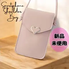 【新品未使用】スマホポーチ クリア窓付き ショルダー タッチ操作OK 斜めがけ