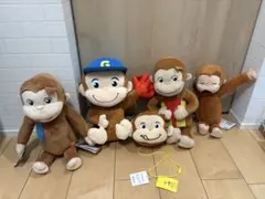 おさるのジョージ ぬいぐるみ 4体　ジョージ小物入れ　アミューズメント景品　新品