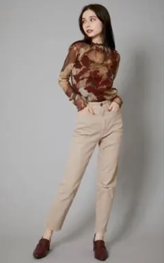 新品　H／WストレートデニムストレッチPT2／リエンダ（rienda）