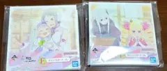 リゼロ　キャンバスボード　2個セット　エミリア&フォルトナ　エキドナ&ベアトリス