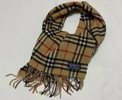 【美品】Burberry ノバチェック ラムウール100％マフラー