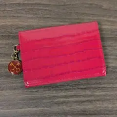 新品未使用　SAZABY　カードケース　レザー　ピンク
