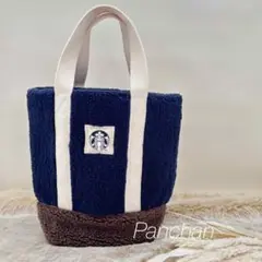 完売 台湾 スターバックス トートバッグ ハンドバッグ もこもこ ネイビー 海外