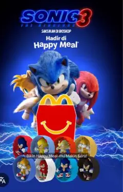 2024年 マクドナルドソニック3 ザ・ヘッジホッグ映画 トイズ8個セット