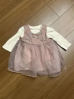 petit main 女の子 ワンピース ロンパース80