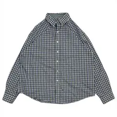 00s- IZOD ギンガムチェック柄 BD シャツ 長袖 古着 メンズ XL