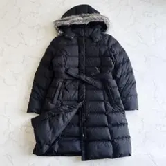 상태좋음 UNIQLO ロング ダウンコート ベルト フード ファー 3way 黒