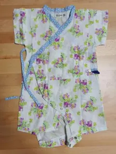 すみれ柄ロンパース