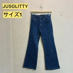 【人気モデル】ジャスグリッティー JUSGLITTY フレアデニム ブーツカットのサムネイル