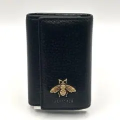 【美品】GUCCI グッチ アニマリエ ビー 6連 キーケース ブラックレザー