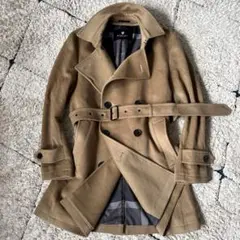 【美品✨】ブラックレーベルクレストブリッジ　トレンチコート　ウール　ベルト　Ｌ