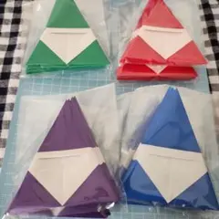 折り紙　壁飾り　サンタクロース4色×10個　40個　トーヨー opp袋入り