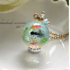 シャチが泳ぐ海＊雫レジンネックレス - メルカリ