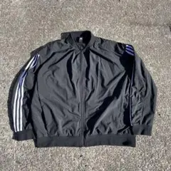 即日発送adidas ブラック ナイロンジャケット Mアディダス古着