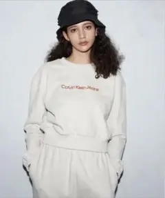 Calvin Klein Jeans ロゴスウェット Mサイズ クリーム