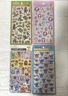 (正規品)ディズニーボンボンドロップシール4種セット