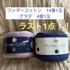 ラスト！◆レア色◆ ワンダーコットン　グラデ　4番 1玉　14番 1玉　ユザワヤ