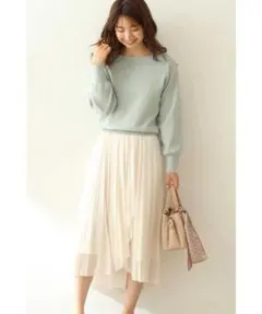 PROPORTION BODY DRESSING ラップシフォンプリーツスカート