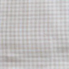 ダブルガーゼ　はぎれ　生地　チェック　ベージュ