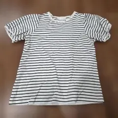 【訳あり】ソーノ sono ボーダー　ストライプ　パール装飾　Tシャツのサムネイル