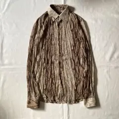 トルネードマート シャツ パイソン柄 Y2K シワ加工 00s archive