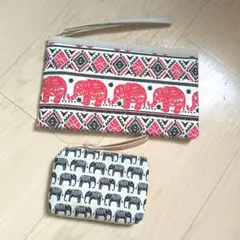 【まとめ売り】タイ土産　像柄　ポーチ　小銭入れ