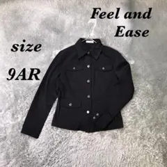 Feel and Ease (9AR) 長袖シャツ スタンダードカラー 綿混