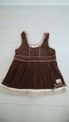 女の子　ワンピース　100　キッズ　コーデュロイ　秋冬　アース　UNIQLO