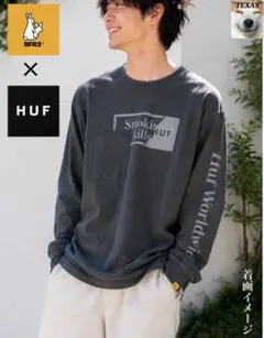美品！ FR2 x HUF コラボ 長袖カットソー ロングTシャツのサムネイル