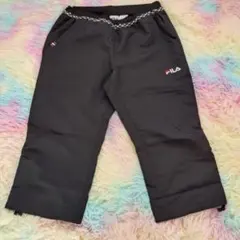 【特価】FILA ブラック ジャージパンツ ジャージ スポーツ テニス 短パン