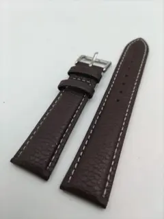 20mmビンテージデザイン型押しダークブラウン レザーベルト53