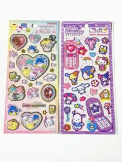 【国内正規品】サンリオキャラクターズ　平成はっぴーフォン、キラキラジュエルシール