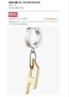 DIESEL DX1630040 ピアス(片耳用 DX1630040 JEWELLERY イヤリング｜シルバー｜ウィメンズ｜DIESEL