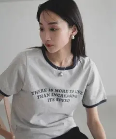 2025SS★美品★ローリーズファーム リンガーロゴTEE 定価3,960円のサムネイル
