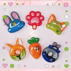 ズートピア　穴あき　チャーム　キーホルダー