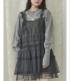 merry jenny チュールドロストミニキャミワンピース