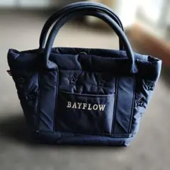 BAYFLOW ミニトートバッグ 星柄刺繍 ネイビーのサムネイル