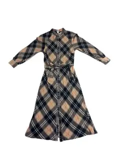 H&M 　チェック柄　ロングワンピース