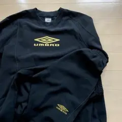 90's！アンブロ ピステ 上下セット 黒×ゴールド 旧ロゴ UMBRO