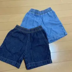 GUデニムハーフパンツ 110cm 2枚セット
