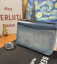 超美品 定価35万 ベルルッティ イタウバワイド スクリットレザー長財布のサムネイル