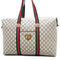 【極美品】グッチ ボストンバッグ シェリーライン GG プラス PVC