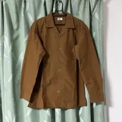 Uniqlo U オープンカラーシャツ　ブラウンMサイズ