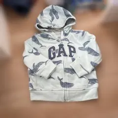 GAP クジラ柄 フード付きパーカー 12-18ヶ月